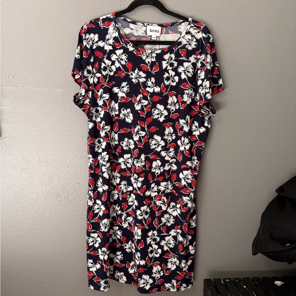 NWT Leota Navy Cap Sleeve Dress XXL